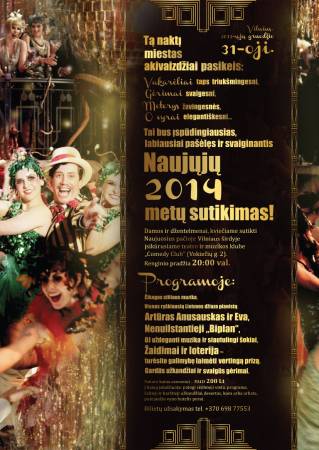 Svaiginantis Naujųjų 2014 metų sutikimas teatro ir muzikos klube "Comedy Club"