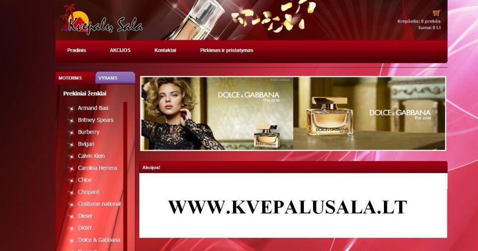 Kvepalai internetu - pigiau!